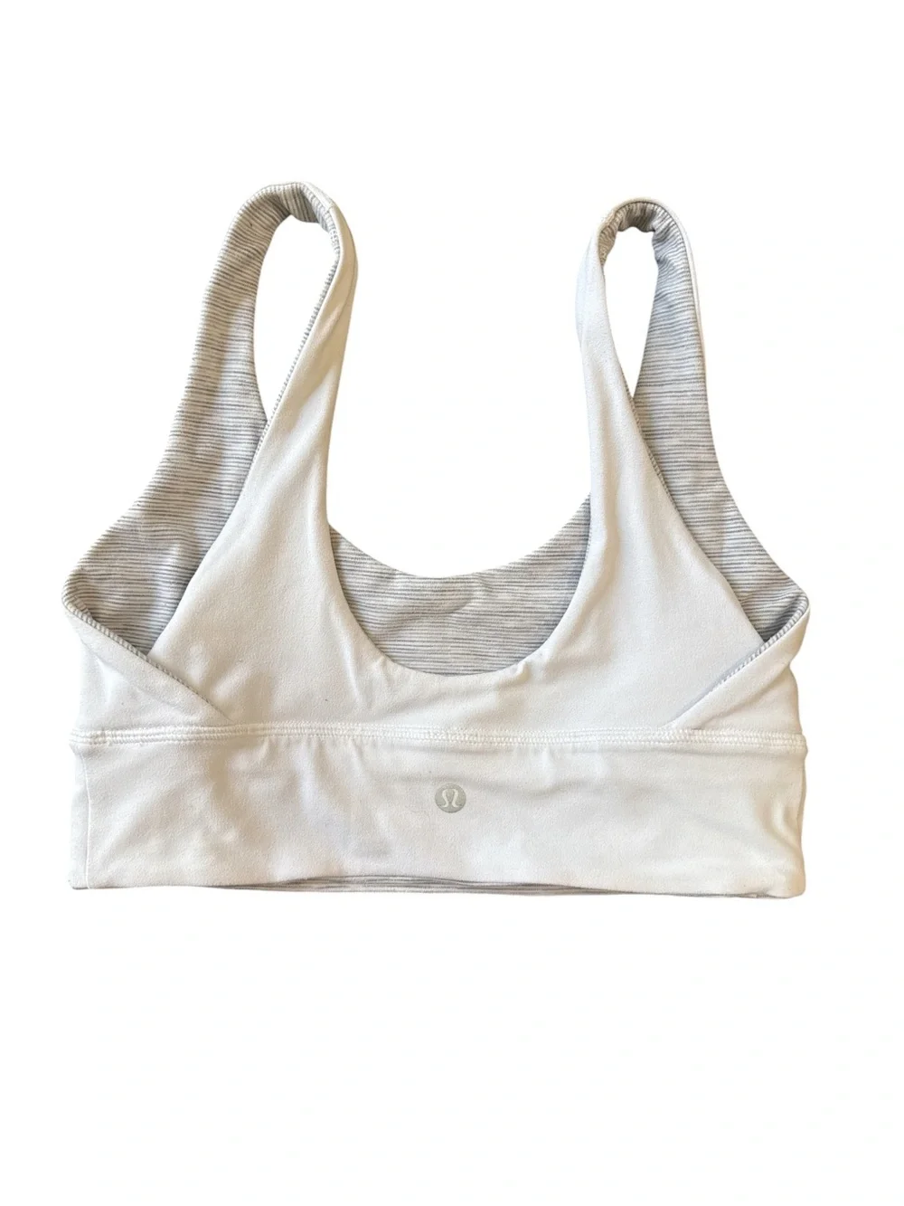 Lululemon Align Reversible White and Grey Sports Bra Light Support Size 6 Yoga